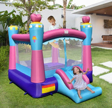 Load image into Gallery viewer, Super Cute &amp; Adorable Princess Theme 3-in-1 Inflatable Bouncy House With 480W Blower
