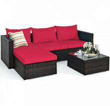 Load image into Gallery viewer, Super Relaxing 5 Pieces Patio Rattan Sectional Furniture Set With Cushions | Coffee Table
