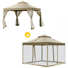 Load image into Gallery viewer, Heavy Duty Beautiful Outdoor 2-Tier 10x10 FT Screw-Free Structure Patio Shelter Gazebo Canopy | For Gatherings, BBQ, Pool, Etc | Waterproof | Easy Assembly
