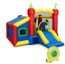 Load image into Gallery viewer, Super Fun 7-in-1 Giant Inflatable Bouncy House With Balls | 480W Blower | Slide | Ball Play Area | Jump Area | Basketball | Cool Play area | Big Entrance
