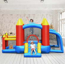 Load image into Gallery viewer, Super Cute &amp; Colourful Inflatable Kids Bouncy Slide Jumping Castle House With 740W Blower | Indoor / Outdoor,Basketball,Football,Ball Pit,Carry Bag
