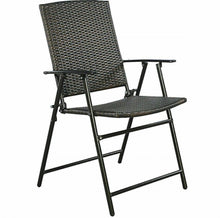 Load image into Gallery viewer, Super Duty Beautiful Set Of 4 Patio Folding Rattan Chairs | Waterproof | Patio Dining Chairs
