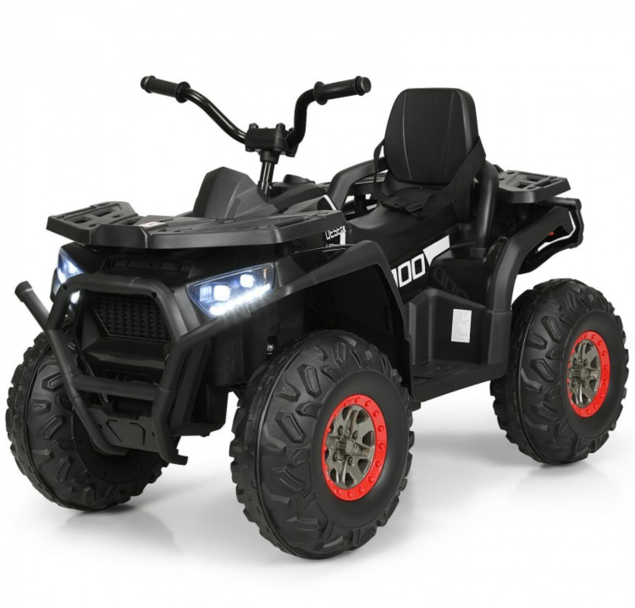 2025 Upgraded 12V ATV 4 Wheeler Ride On Toy / Car 1 Seater | LED Lights | 2 Speeds | Seat Belt | 4 Wheel Suspension | Push To Start | USB Ready | Big 1 Seater