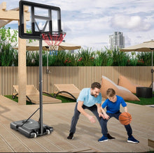 Load image into Gallery viewer, Super Cool Adjustable 12 Levels Basketball Net Hoop Set With 44” Backboard | 4-10 Feet | Wheels | 18” Rim | 2 Nets | Heavy-duty | Indoor | Outdoor
