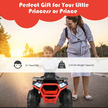 Load image into Gallery viewer, 2025 Upgraded 12V ATV 4 Wheeler Ride On Toy / Car 1 Seater | LED Lights | 2 Speeds | Seat Belt | 4 Wheel Suspension | Push To Start | USB Ready | Big 1 Seater
