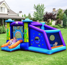 Load image into Gallery viewer, Super Fun Jumping Bouncy Castle With Water Slide &amp; 550W Blower | Waterproof | Carrying Bag | Repair Kit | Huge Jump Area | Large Play Area
