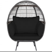 Load image into Gallery viewer, Heavy Duty XXL Rattan Patio Egg Lounge Chair For 2 People | Comes With 4 Thick Cushions | Rustproof | Indoor | Outdoor | Holds 450lbs
