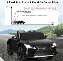 Load image into Gallery viewer, 2025 Licensed 12V Lexus LC500 12V Kids Ride-On Car 1 Seater Upgraded | Music | Shocks | Bright Lights | Remote | Ages 3-8
