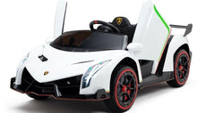 Load image into Gallery viewer, Licensed 2024 Veneno 4x4 Kids Ride On Car 1 Seater | 12V | Upgraded | Leather Seat | Rubber Tires | Remote
