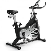 Load image into Gallery viewer, Heavy Duty Quiet Stationary Exercise Bike Cycling Bike With 40lbs Flywheel | Exercise Machine | Professional Seat | Display Monitor | Adjustable Resistance
