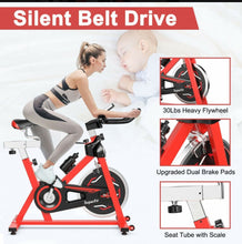 Load image into Gallery viewer, Heavy Duty Indoor Stationary Silent Belt Driven Exercise Cycling Bike For Gym, Home, Office | Fat Burning | Adjustable Handle, Seat | Comfy Seat | Cup Holder
