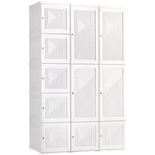 Load image into Gallery viewer, Beautiful Heavy Duty  Portable Closet | Foldable Wardrobe Storage | Clothing Organizer |  Magnetic Doors | 11 Doors 2 Hangers

