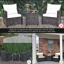 Load image into Gallery viewer, Super Relaxing 3-Piece Heavy Duty Rattan / Wicker Patio Furniture Set With Washable Cushions | Waterproof | 6 Colours
