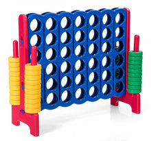 Load image into Gallery viewer, Super Cool Outdoor Fun Giant Connect 4 Style Jumbo 4-To-Score Game Set With 42 Giant Rings | Quick Release Slider | For The Whole Family | Indoor | Outdoor
