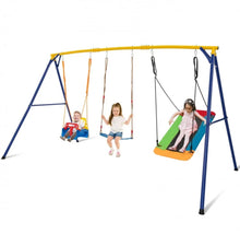 Load image into Gallery viewer, Super Fun Play Set Playground For Kids | 3 Different Swings: Belt Swing, Swing Seat, Platform Swing | Heavy Duty
