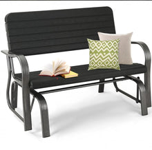 Load image into Gallery viewer, Very Relaxing Heavy Duty Outdoor Patio Swing Bench Love-seat | Smooth Gliding | Steel Frame | Rust Resistant
