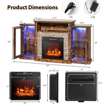 Load image into Gallery viewer, Heavy Duty Elegant Modern Fireplace TV Stand With 16-Colour LED Lights For TVS Up To 65Inch | Smart App Control | Heats Up To 400Sq.ft Room
