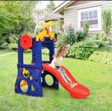 Load image into Gallery viewer, Super Cool Heavy Duty 6-in-1 Playground With Telescope | Slide | Basketball Hoop | Crawl Area | Steering Wheel | Climber | Loop
