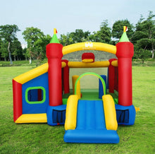 Load image into Gallery viewer, Super Fun 7-in-1 Giant Inflatable Bouncy House With Balls | 480W Blower | Slide | Ball Play Area | Jump Area | Basketball | Cool Play area | Big Entrance
