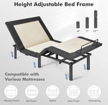 Load image into Gallery viewer, The Elegant Modern Twin Size Adjustable Bed Base Electric Bed Frame With 4 Massage Modes | Holds 850lbs | Low Noise
