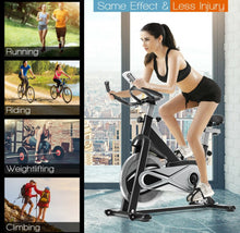 Load image into Gallery viewer, Heavy Duty Quiet Stationary Exercise Bike Cycling Bike With 40lbs Flywheel | Exercise Machine | Professional Seat | Display Monitor | Adjustable Resistance
