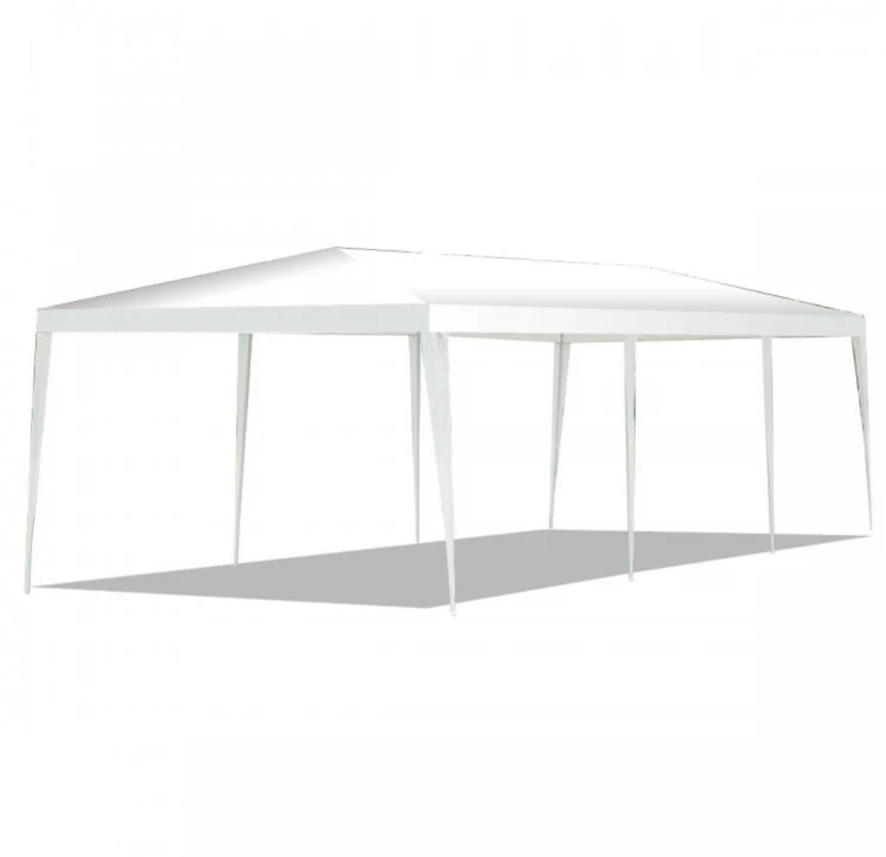 Super Cool Heavy Duty 10x30ft Gazebo Canopy Tent With Ground Stakes, Wind Ropes | Waterproof | Easy Assembly | Patio Tent
