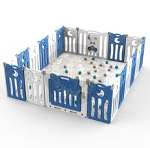 Load image into Gallery viewer, Super Cool 20 Panel Indoor/Outdoor Foldable Play Yard Upgraded Fence | Safety Play Area with Activity for Toddlers and Infants | 3 Colours
