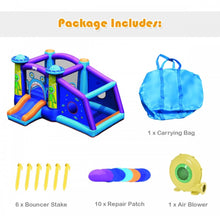 Load image into Gallery viewer, Super Fun Jumping Bouncy Castle With Water Slide &amp; 550W Blower | Waterproof | Carrying Bag | Repair Kit | Huge Jump Area | Large Play Area
