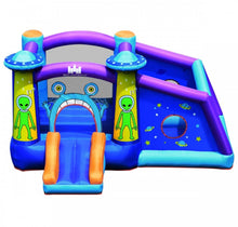 Load image into Gallery viewer, Super Fun Jumping Bouncy Castle With Water Slide &amp; 550W Blower | Waterproof | Carrying Bag | Repair Kit | Huge Jump Area | Large Play Area
