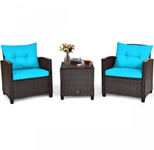 Load image into Gallery viewer, Super Relaxing 3-Piece Heavy Duty Rattan / Wicker Patio Furniture Set With Washable Cushions | Waterproof | 6 Colours
