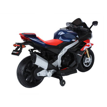 Load image into Gallery viewer, 2025 Licensed XL Aprilia RSV4 12V Super Motorcycle 2 Seater Kids Ride On | LED Lights | Rubber Wheels | Racing Bike
