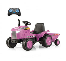 Load image into Gallery viewer, Super Cool 12Volt 2025 Kids Ride On Car Tractor With Trailer | USB | Lights | Horn | Radio | 3-7KPH Approx | Ages 3-8 | Remote
