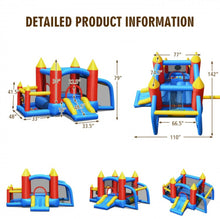 Load image into Gallery viewer, Super Cute &amp; Colourful Inflatable Kids Bouncy Slide Jumping Castle House With 740W Blower | Indoor / Outdoor,Basketball,Football,Ball Pit,Carry Bag
