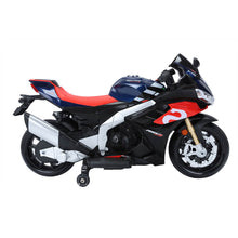 Load image into Gallery viewer, 2025 Licensed XL Aprilia RSV4 12V Super Motorcycle 2 Seater Kids Ride On | LED Lights | Rubber Wheels | Racing Bike
