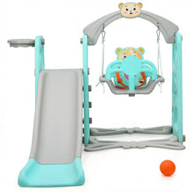 Load image into Gallery viewer, Adorable Cute Toddler Teddy Bear Playground Set With Slide | Swing | Wall Climbing | Ladder | Basketball Net | Indoor | Outdoor
