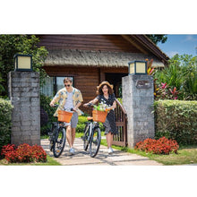 Load image into Gallery viewer, 2025 KORNORGE C6 Electric Bike, 26&quot; City Commuter E-Bike with 350W Motor, LED Headlight, Shimano 7-Speed, 3 Modes, 15.5 MPH Max Speed
