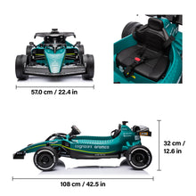 Load image into Gallery viewer, 2025 Licensed Aston Martin F1 Car 12V Ride On Car 1 Seater For Kids | 1 Seater | LED Lights | Remote | Music | Ages 3-8 | Pre Order
