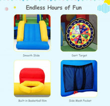 Load image into Gallery viewer, Super Fun 7-in-1 Giant Inflatable Bouncy House With Balls | 480W Blower | Slide | Ball Play Area | Jump Area | Basketball | Cool Play area | Big Entrance
