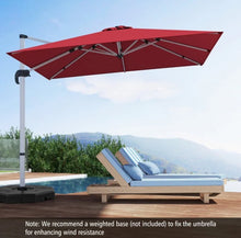 Load image into Gallery viewer, Heavy Duty Sturdy 10FT Outdoor Patio Canopy Umbrella Square Cantilever Umbrella With 360° Rotation &amp; 5 Adjustable Tilt | Vent | Easy Operate
