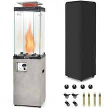 Load image into Gallery viewer, Elegant Heavy Duty Powerful 41,000 BTU Outdoor Propane Patio Heater With Metal Hood | Flameout Protection | Waterproof Cover
