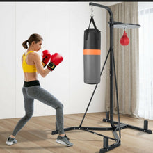 Load image into Gallery viewer, Heavy Duty Modern Boxing Punching Stand With Heavy Bag | 2-in-1 | Resilient Speed Bag | Sturdy Construction
