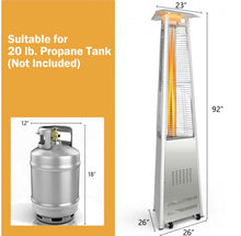 Load image into Gallery viewer, Heavy Duty Tip Protection Stainless Steel Triangular Pyramid Safe Propane Patio Heater 42,000 BTU | With Wheels | Flameout Protection
