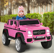 Load image into Gallery viewer, Super Cool 12V Kids Licensed Upgraded 1 Seater Ride On Car Mercedes-Benz Maybach Style | LED Lights | Seatbelt | 4 Wheel Shock Absorber | Ages 3-8 | Remote
