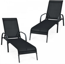 Load image into Gallery viewer, Elegant 2-Piece Outdoor Patio Lounge Chair Chaise Fabric | Adjustable Reclining Armrest | Heavy Duty
