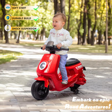 Load image into Gallery viewer, Super Cool 2025 Kids Electric Vespa Style Scooter Car, Upgraded 12V | 1 Seater Motorcycle | MP3 | Ages 2-8
