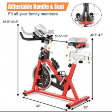 Load image into Gallery viewer, Heavy Duty Indoor Stationary Silent Belt Driven Exercise Cycling Bike For Gym, Home, Office | Fat Burning | Adjustable Handle, Seat | Comfy Seat | Cup Holder
