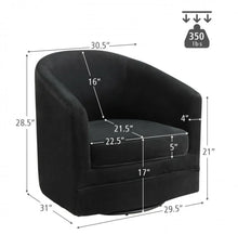 Load image into Gallery viewer, Heavy Duty Modern &amp; Classic Comfortable Accent Chair With 360-Degree Swivel Metal Base For Living Room, Office, Cottage
