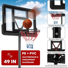 Load image into Gallery viewer, Super Cool Adjustable 12 Levels Basketball Net Hoop Set With 44” Backboard | 4-10 Feet | Wheels | 18” Rim | 2 Nets | Heavy-duty | Indoor | Outdoor
