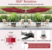 Load image into Gallery viewer, Heavy Duty Sturdy 10FT Outdoor Patio Canopy Umbrella Square Cantilever Umbrella With 360° Rotation &amp; 5 Adjustable Tilt | Vent | Easy Operate
