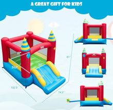 Load image into Gallery viewer, Super Fun Party Theme Bouncy Castle With 480 Watt Blower | Endless Fun | Carry Bag | Stakes | Repair Kit | High Quality | Easy Set Up
